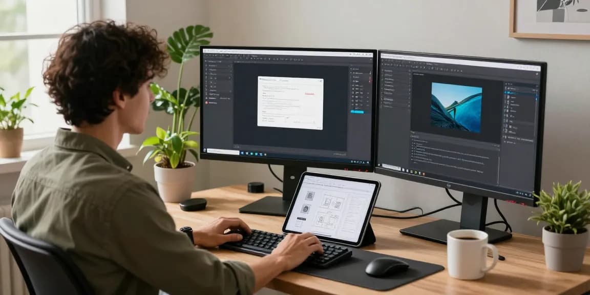 Efficient workspace with screenshot tool in action, showcasing Snipaste features.