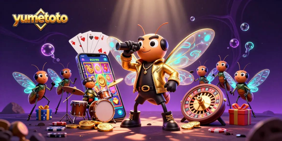 Experience exciting gaming at yumetoto with vibrant casino characters and dynamic game elements.