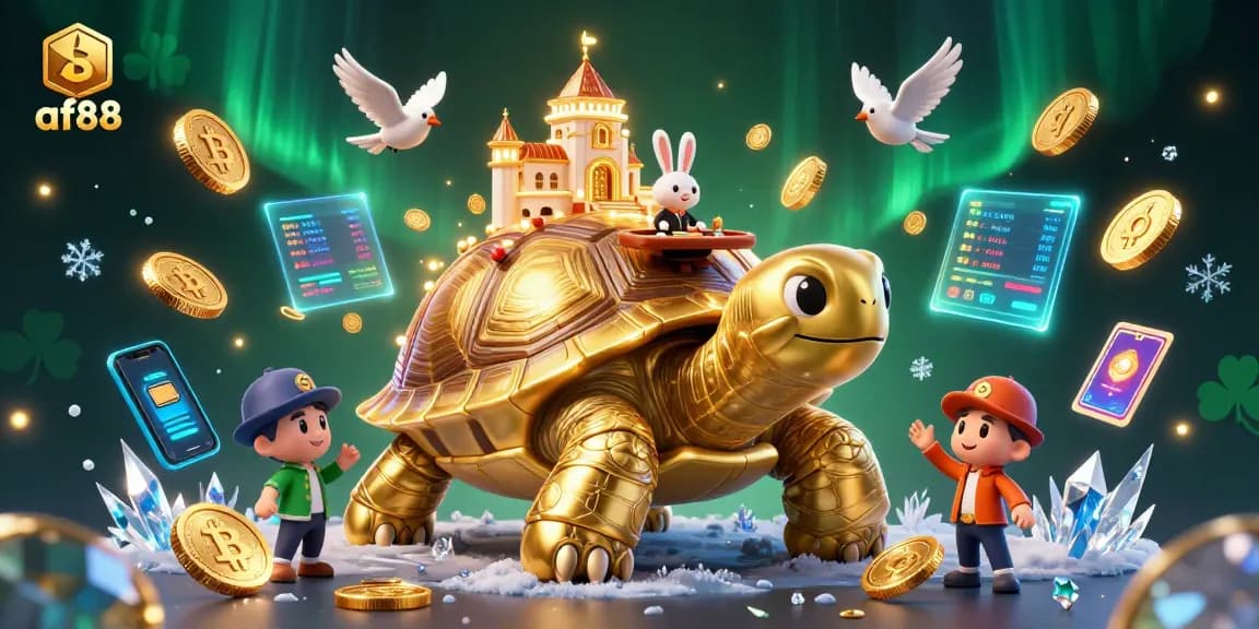Experience exciting gaming at af88 with a golden tortoise casino, crypto coins, and thrilling action.
