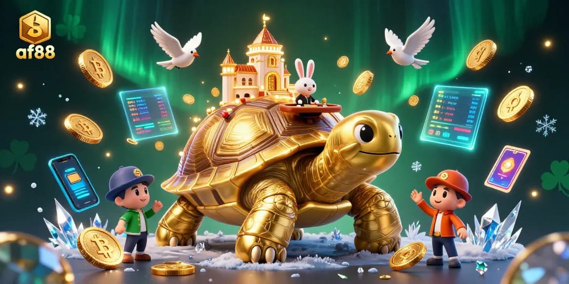 Experience exciting gaming at af88 with a golden tortoise casino, crypto coins, and thrilling action.