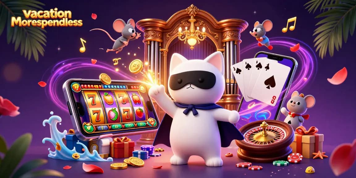Spin and win with vacationmorespendless in this vibrant, detailed casino scene of fun and excitement.