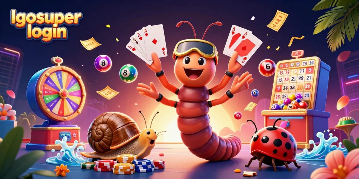 Experience lgosuper login excitement with a vibrant illustration of dynamic casino characters.