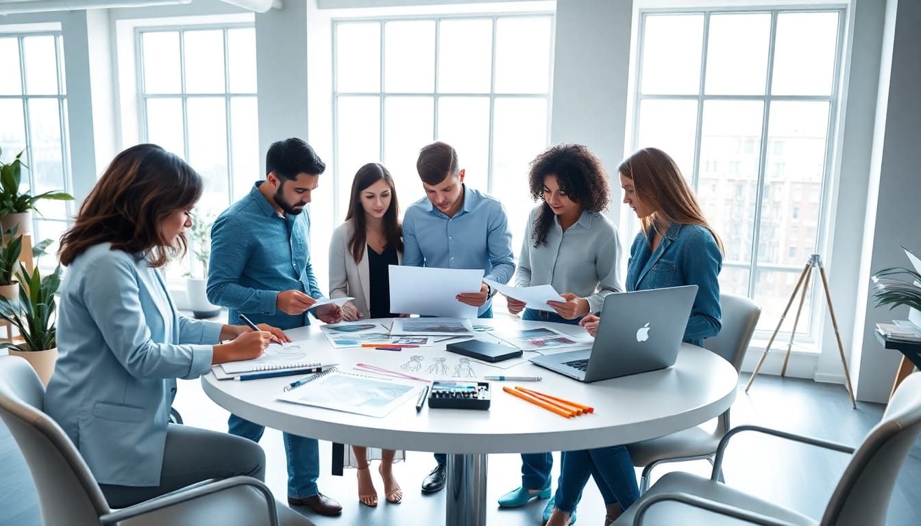 Collaborative design process at https://bestdesignersintheworld.com/ highlighted in a modern studio.