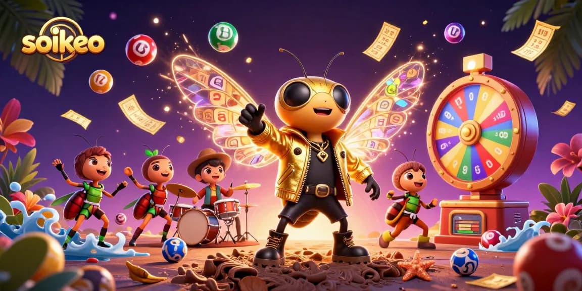 Engage with soikeo betting strategies and upbeat casino activities in a vibrant illustration.