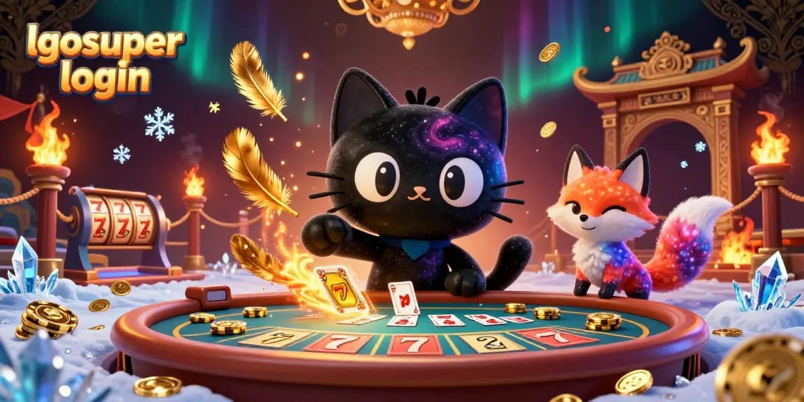 Experience seamless gaming with lgosuper login, featuring a captivating casino scene with animated characters and dynamic elements.