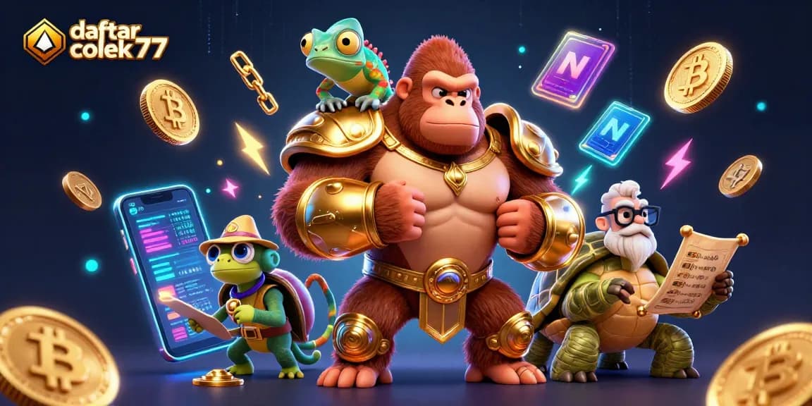 Engage with daftar colek77 through an exciting gaming experience with characters and crypto elements.