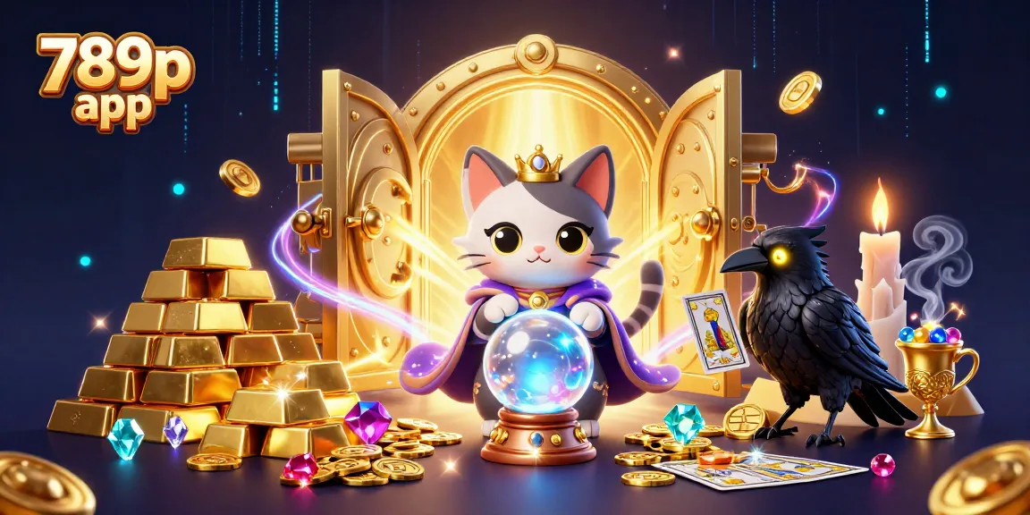 Play exciting casino games with 789p app featuring a mystical scene with vibrant characters and treasure.
