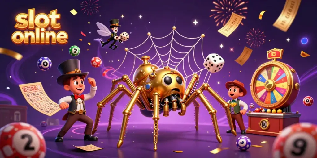 Catch thrill in slot online action with dynamic characters and vibrant casino elements.