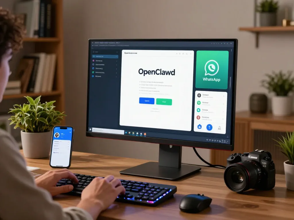 openclawd personal AI assistant setup in a modern workspace with communication apps open