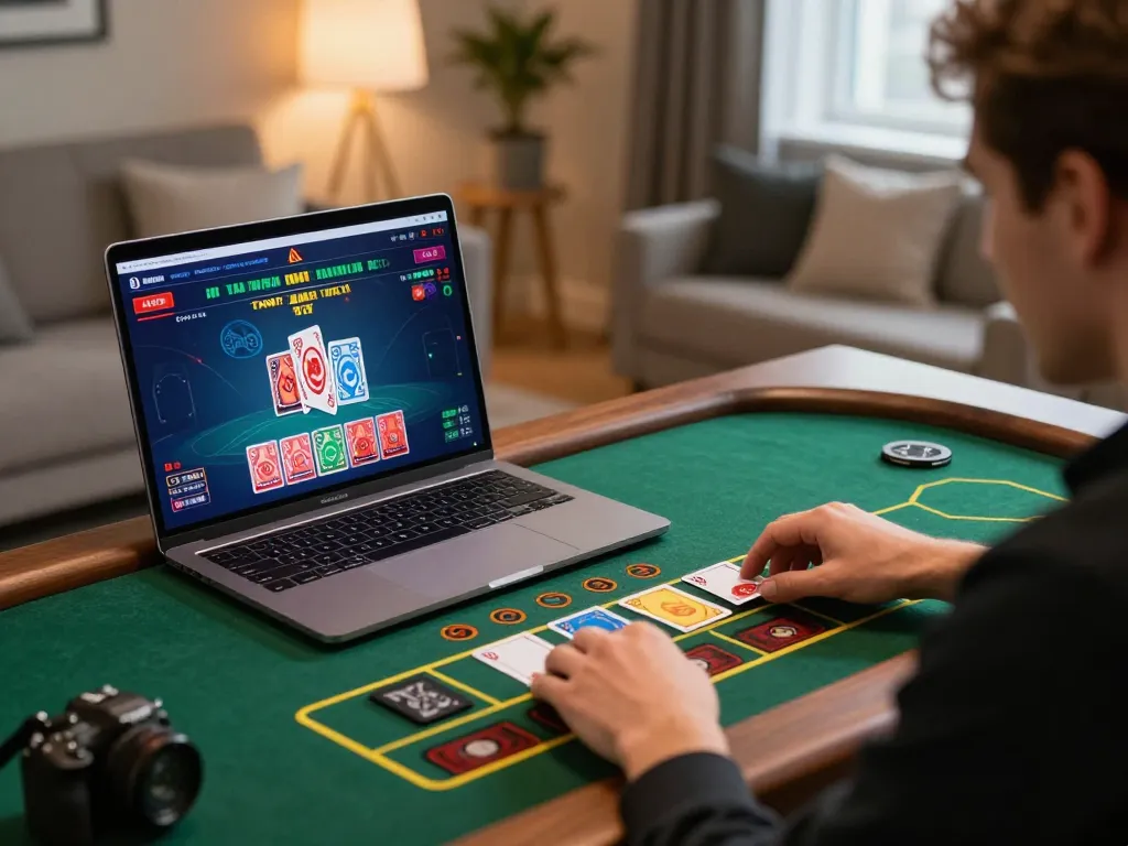 Engaging live dealer game experience with 555win at home, showcasing strategic gameplay and excitement.