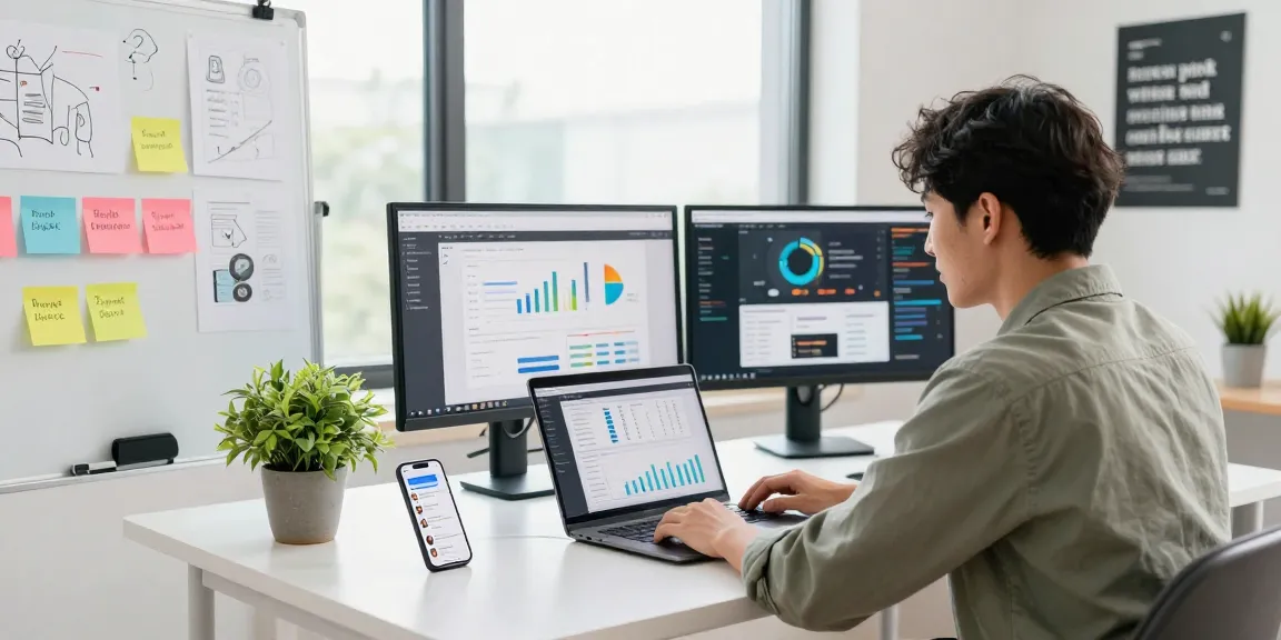 Read more on our blog about digital marketing trends in a vibrant workspace setup.