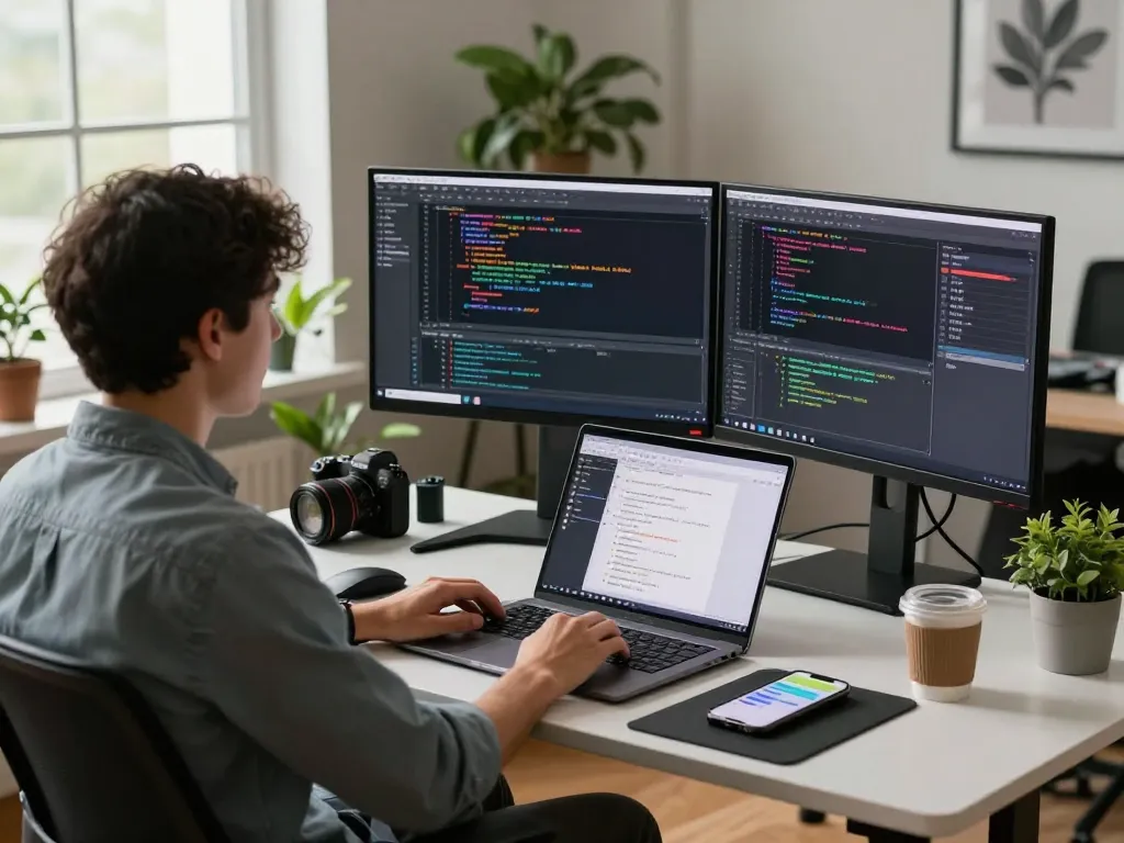 Moltbot AI showcased in a modern workspace with developers actively coding and collaborating.