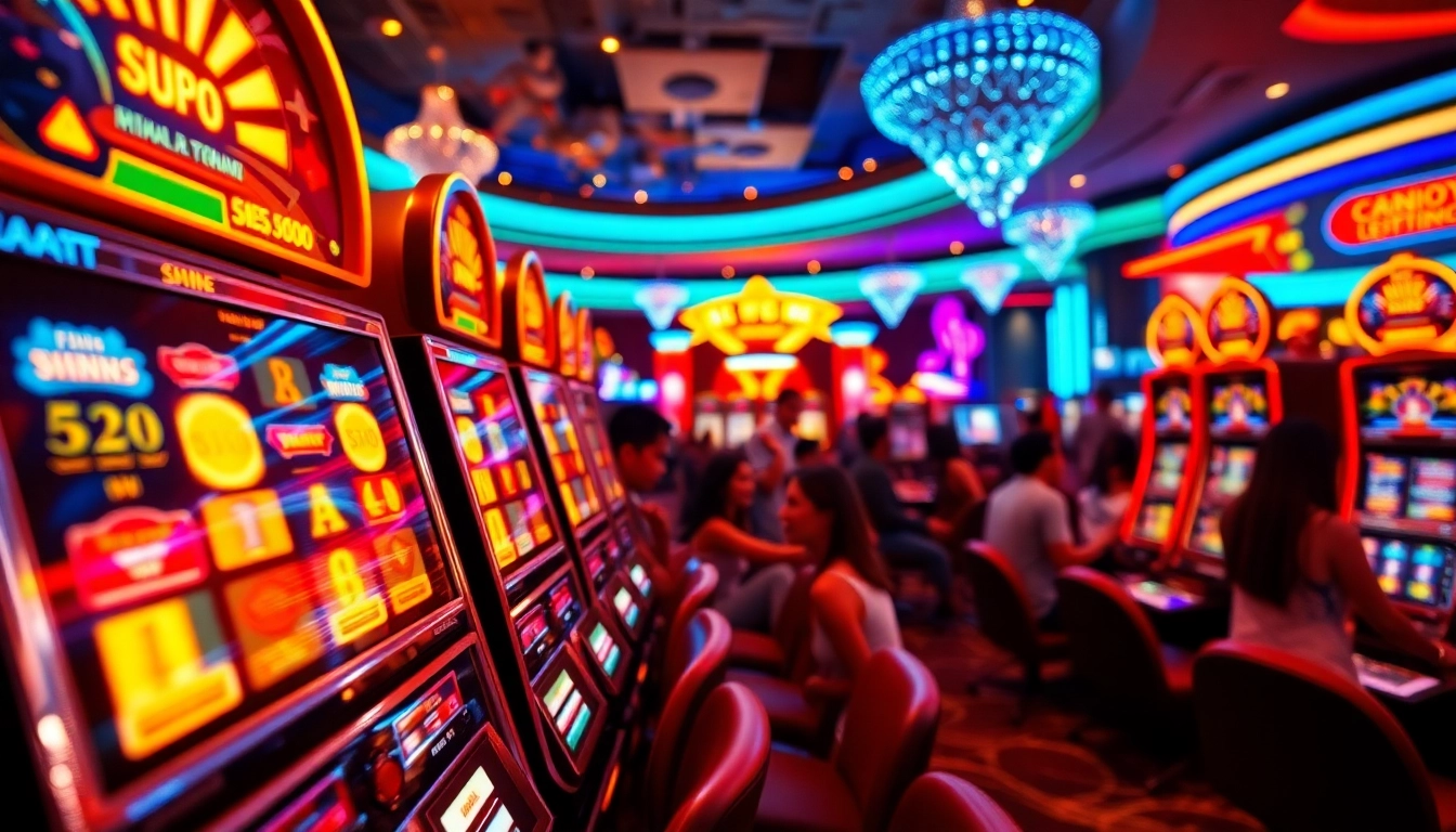Slot Depo 5000 menarik perhatian para pemain di kasino yang megah.