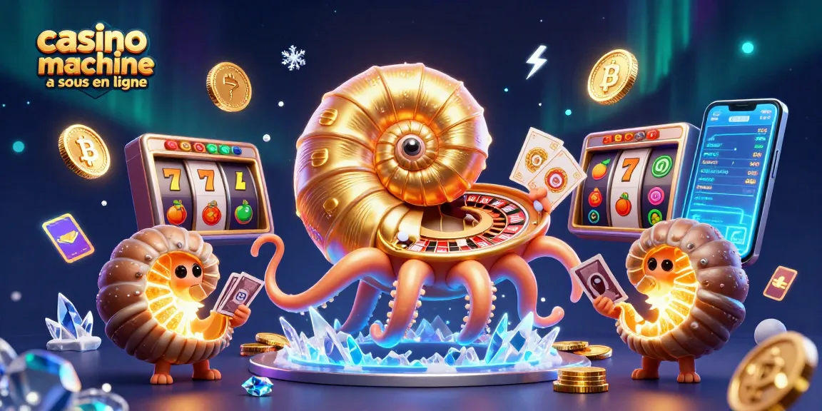 Jouez à la machine à sous en ligne avec cette illustration détaillée montrant des équipements de casino