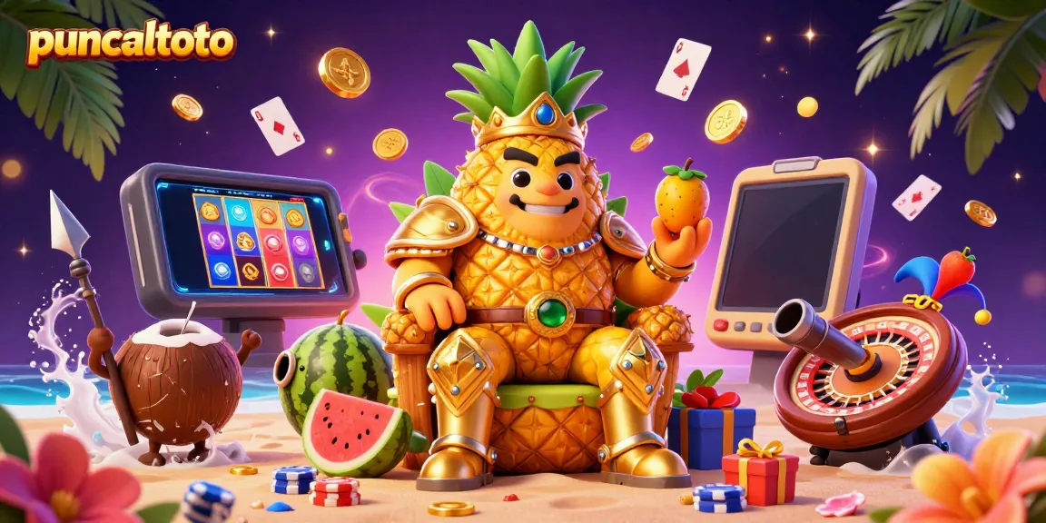 Puncaktoto menghadirkan pengalaman kasino dengan Raja nanas emas dan elemen permainan menarik.