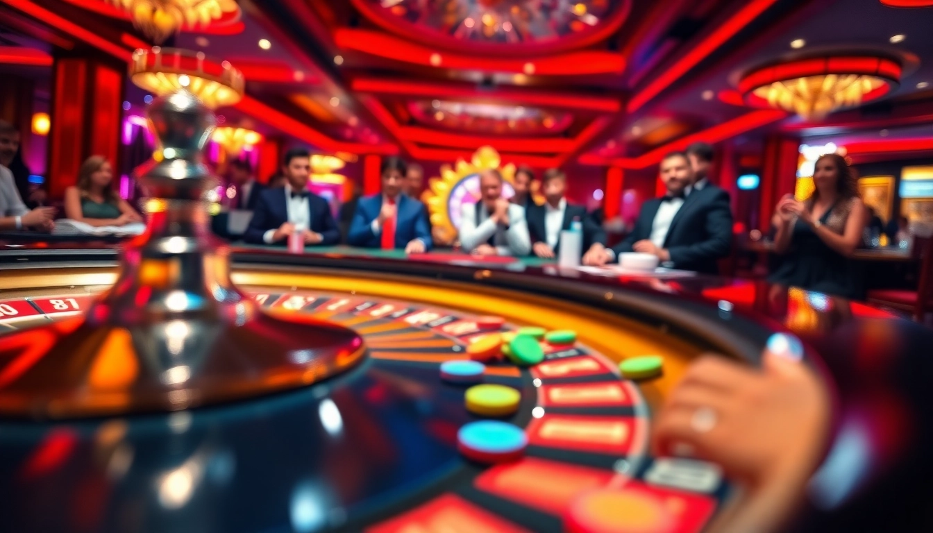 Menggoda pengalaman bermain di casino dengan bbni4d pada meja roulette berwarna merah dan emas.