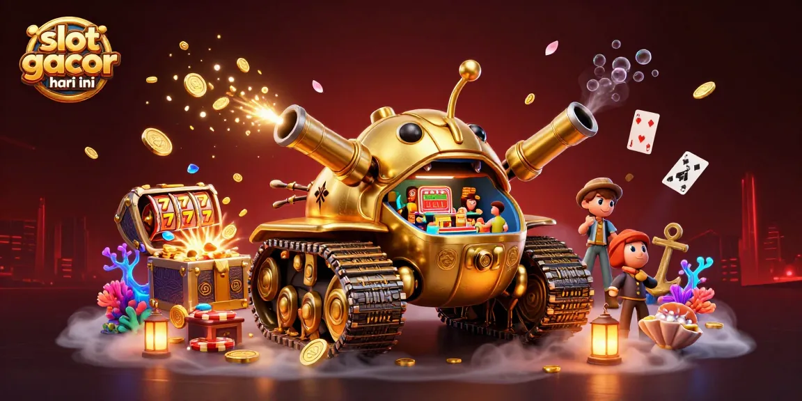Play slots and explore winning opportunities with the vibrant scene featuring slot gacor hari ini in a miniature casino.