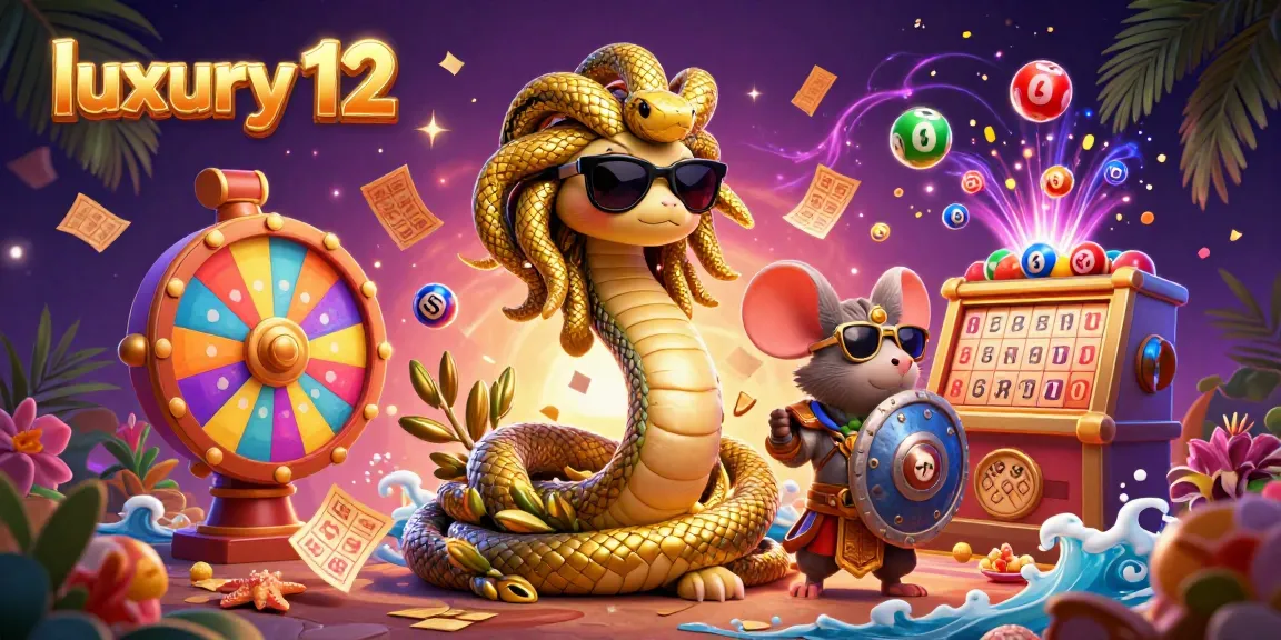 Engage with luxury 12 while enjoying an exciting array of colorful lottery elements in this vibrant casino illustration.
