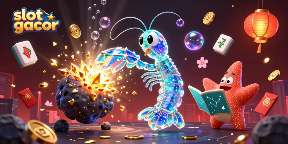 Gali kemenangan di slot gacor dengan ilustrasi samurai yang menghancurkan asteroid penuh simbol pembayaran!