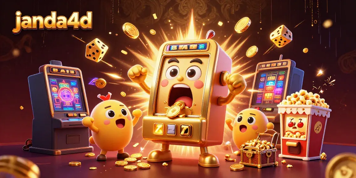 Janda4d jackpot ledakan koin dari mesin slot menghibur pemain slot dengan gembira.