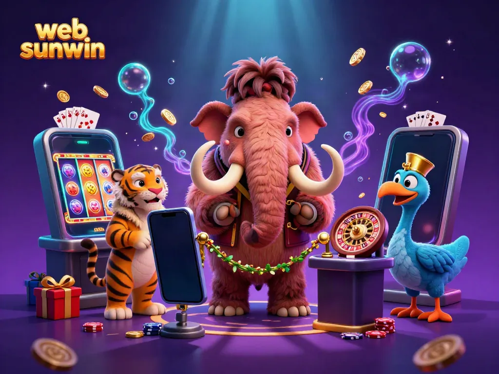 Join the excitement at web sunwin with vibrant slot games and engaging casino characters.
