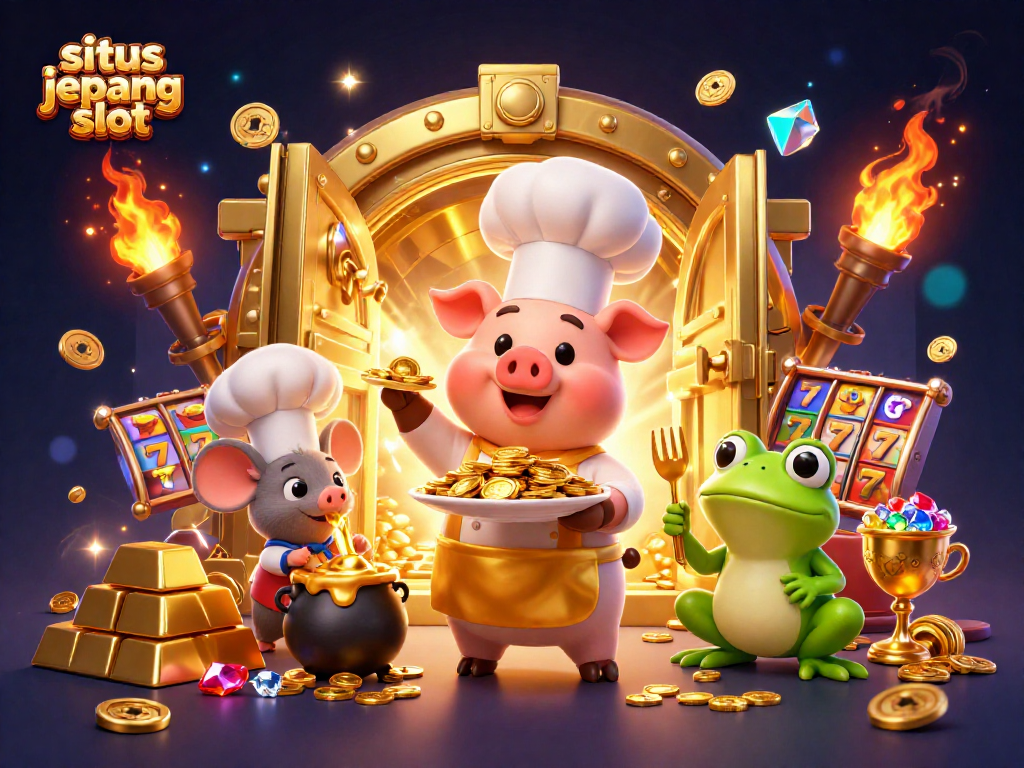 Engage with situs jepang slot and experience the thrill of winning while surrounded by gold and slot reels.