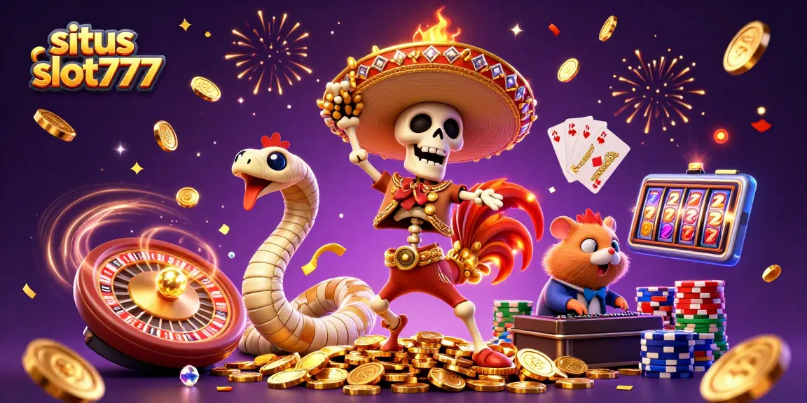 Menangkan jackpot situs slot777 dengan keberuntungan di mesin slot dan simbol beruntung.