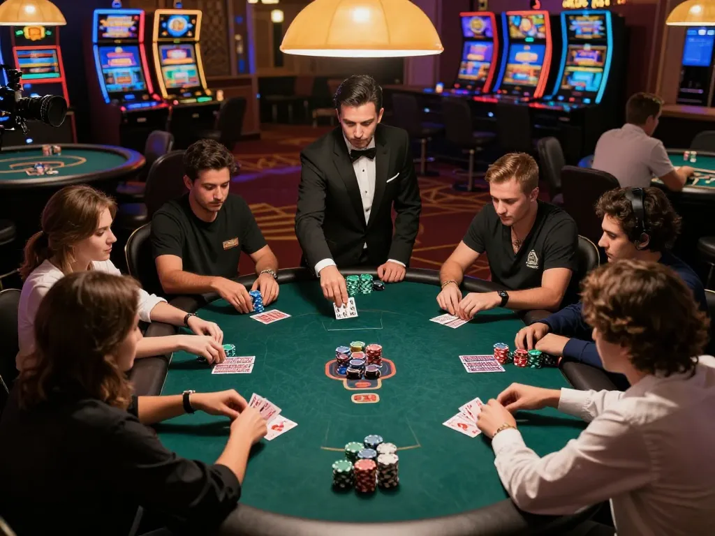 Players engaging in a competitive poker game at DH88 casino, showcasing high-stakes action and strategic gameplay.