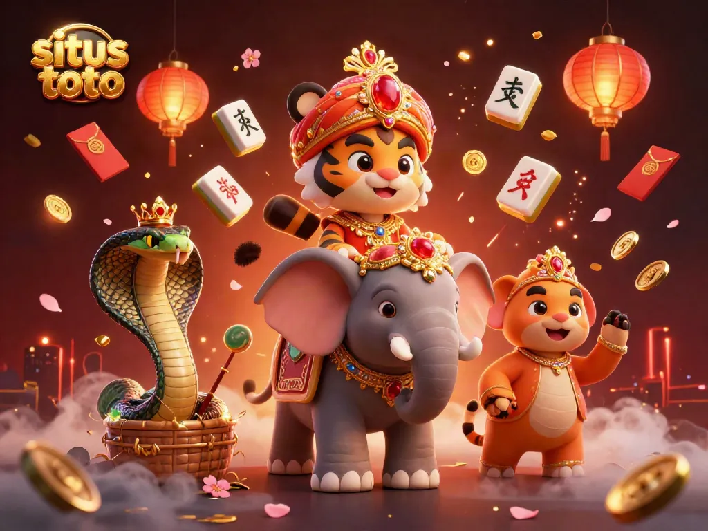 Experience the excitement of situs toto with an ultra-detailed 3D scene featuring vibrant characters and rich elements.