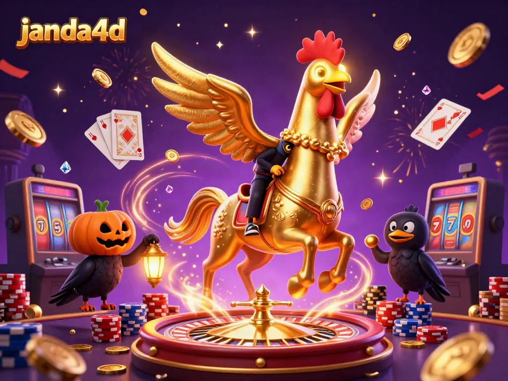 Kemenangan strategis di JANDA4D dengan koin emas terbang dan permainan slot gacor!