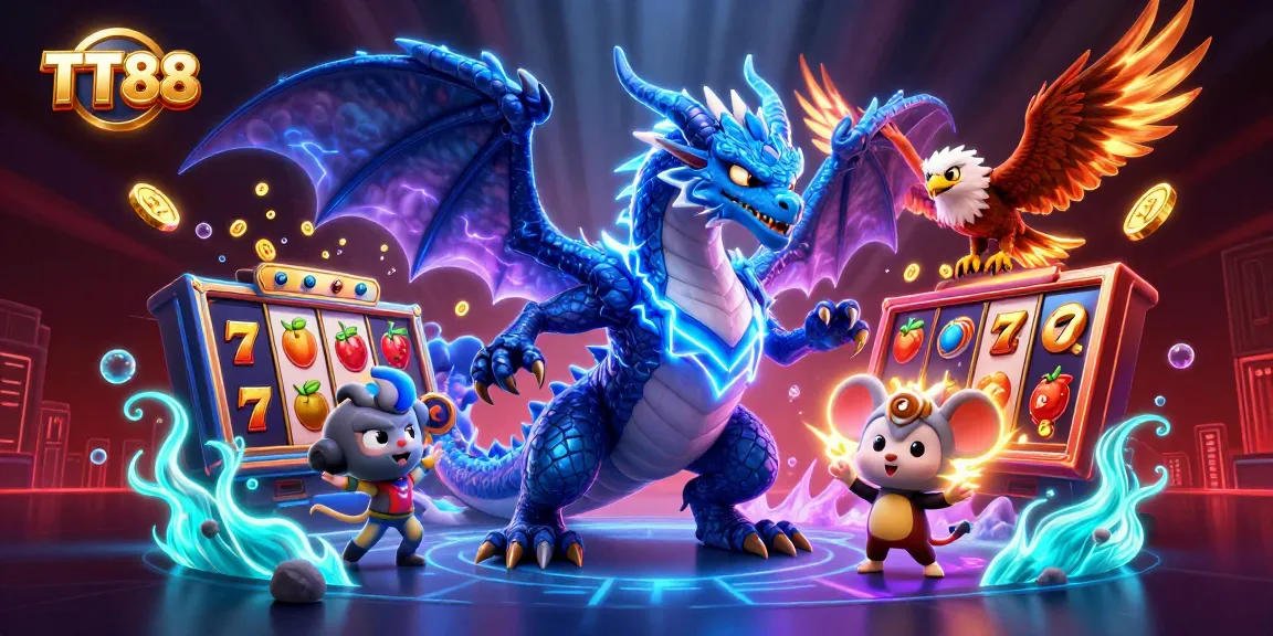 Experience the thrill of TT88 slots with exciting jackpots, vibrant symbols, and animated winning action.