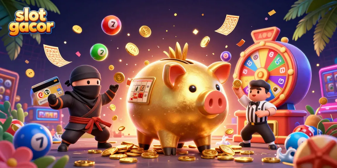 Engage with slot gacor excitement featuring vibrant characters in a dynamic casino scene.
